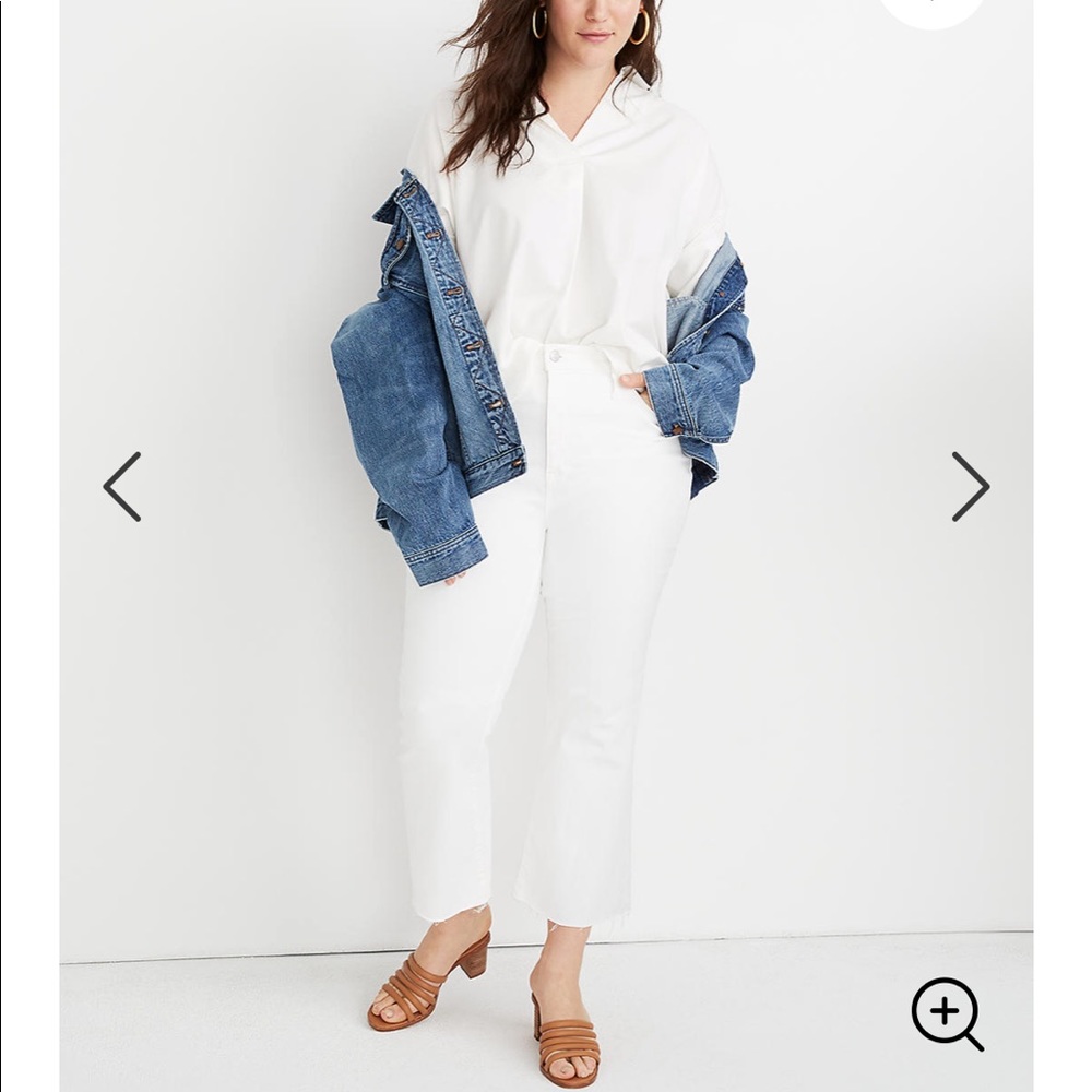 Madewell cali demi boot jeans raw hem